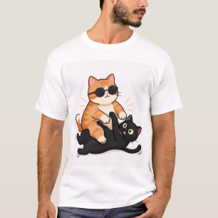 Grappige kat lifestyle T-shirt Kat minnaar humor