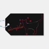 Grappige kat lijn kunst ,Leuke lijn kunst kat, awe Cadeaulabel (Achterkant Horizontaal)