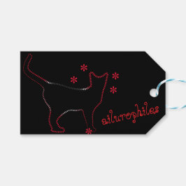 Grappige kat lijn kunst ,Leuke lijn kunst kat, awe Cadeaulabel