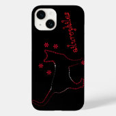 grappige kat lijn kunst schattige lijn iPhone / iP Case-Mate iPhone Case (Achterkant)