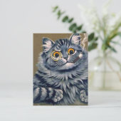 GRAPPIGE KAT LOUIS WAIN SIGAAR BRIEFKAART (Staand voorkant)