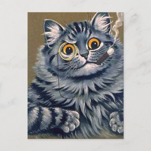 GRAPPIGE KAT LOUIS WAIN SIGAAR BRIEFKAART (Voorkant)
