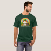 Grappige kat Lucky Irish Happy St Patricks Day Gre T-shirt (Voorkant volledig)