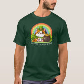 Grappige kat Lucky Irish Happy St Patricks Day Gre T-shirt (Voorkant)