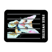 Grappige kat magneet-vrije liefje magneet (Horizontaal)