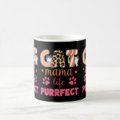 Grappige Kat Mama Life Purfect Leopard Print Kat M Koffiemok