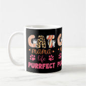Grappige Kat Mama Life Purfect Leopard Print Kat M Koffiemok