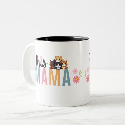 Grappige Kat Mama Mok Kat Mama Moederdag Gift mokk (Voorkant links)