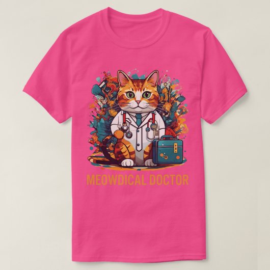 Grappige Kat Medisch Arts Medisch Verpleegkundig O T-shirt (Design voorkant)