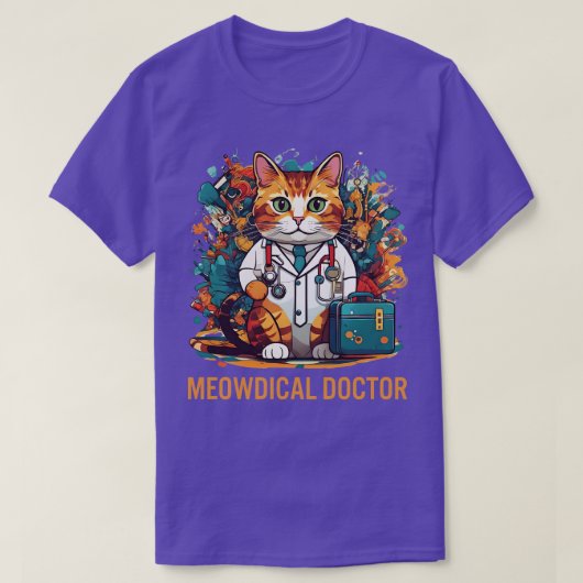 Grappige Kat Medisch Arts Medisch Verpleegkundig O T-shirt (Design voorkant)
