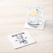 Grappige kat meditatie kartonnen onderzetters (Insitu)