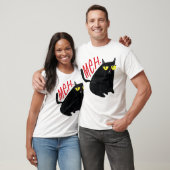 Grappige kat Meh Meow Zwart Kat Voor Mannen Vrouwe T-shirt (Unisex)