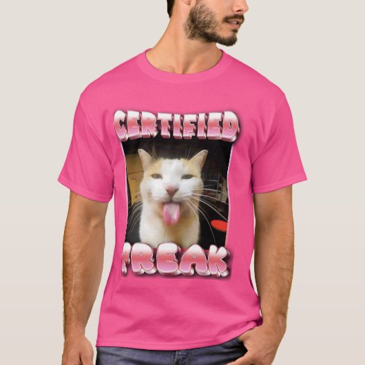 Grappige kat meme - Gecertificeerde Freak Funny Ca T-shirt (Voorkant)