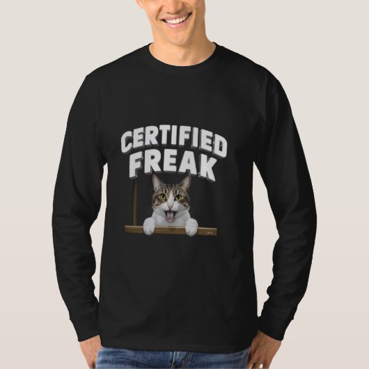 Grappige kat meme Gecertificeerde Freak Funny Cat  T-shirt (Voorkant)