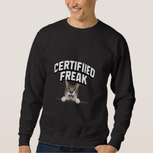Grappige kat meme Gecertificeerde Freak Funny Cat Trui