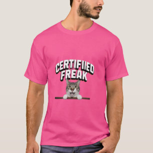 grappige kat meme Gecertificeerde Freak Grappige K T-shirt