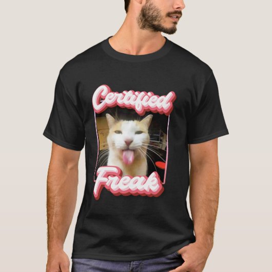 grappige kat meme - Gecertificeerde Freak Grappige T-shirt (Voorkant)