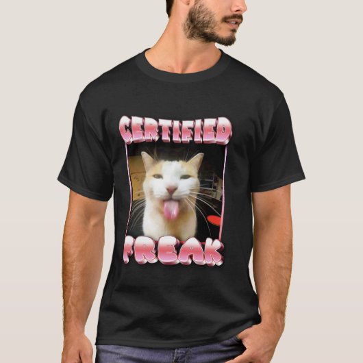 grappige kat meme - Gecertificeerde Freak Grappige T-shirt (Voorkant)