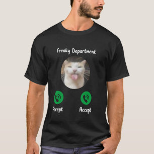 Grappige Kat Meme Griezelige Afdeling Belangrijk G T-shirt