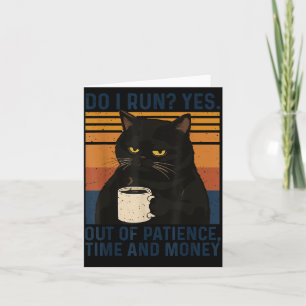 Grappige kat meme humor zwarte kat sarcastische qu kaart