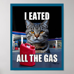 Grappige kat meme ik at gewilde alle gas grappige poster