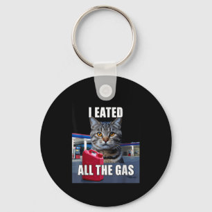 Grappige kat meme ik at gewilde alle gas grappige sleutelhanger