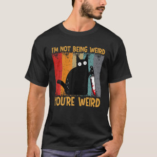 Grappige kat meme ik ben niet raar je bent raar ca t-shirt
