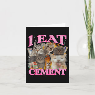 Grappige kat meme ik eet cement Japans citaat dier Kaart