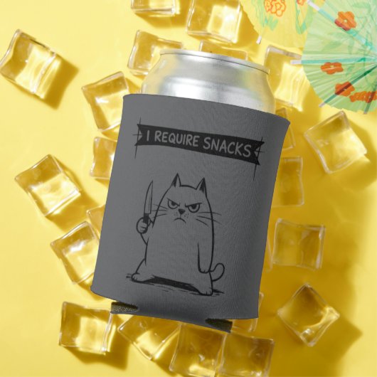 Grappige kat meme ik heb snacks nodig  blikjeskoeler (Insitu Zomer)