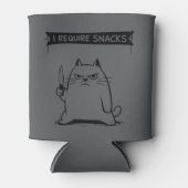 Grappige kat meme ik heb snacks nodig  blikjeskoeler (Voorkant)