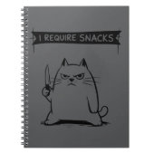 Grappige kat meme ik heb snacks nodig notitieboek (Voorkant)