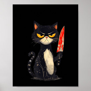Grappige kat meme Ik heb snacks nodig ontwerp mann Poster