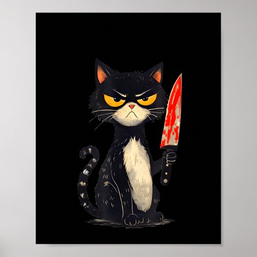 Grappige kat meme Ik heb snacks nodig ontwerp mann Poster (Voorkant)