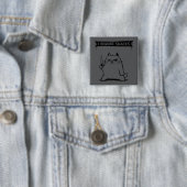 Grappige kat meme ik heb snacks nodig vierkante button 5,1 cm (In situ)