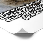 Grappige kat meme voor kattenliefhebbers en katten poster (Hoek)