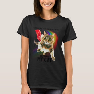 Grappige kat meme voor mannen vrouwen vliegende ka t-shirt