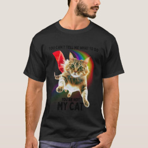 Grappige kat meme voor mannen vrouwen vliegende ka t-shirt