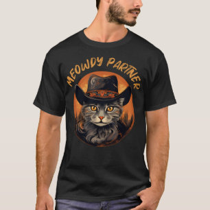 Grappige Kat Meowdy Partner Country Music Liefhebb T-shirt