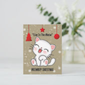 "GRAPPIGE KAT MEOWRY CHRISTMAS" Wenskaarten Feestdagenkaart (Staand voorkant)