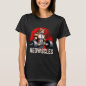 Grappige kat Meowscles Gym Gewichtheffen Katten Li T-shirt (Voorkant)