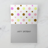 Grappige kat met Bubblegum Bubble Happy Birthday Kaart (Binnen)