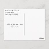 Grappige kat met cowboyhoed rijdend op stofzuiger briefkaart (Achterkant)