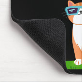 Grappige kat met Eclipse Gles kat Eigenaar Zonne-e Muismat (Hoek)
