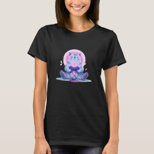Grappige kat met felle kleuren voor gamers t-shirt