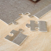 Grappige kat met gouden glittersieraden kroon legpuzzel (Zijkant)