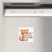 Grappige kat met koffie magneet (Insitu (Vaatwasser))