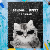 Grappige kat met zonnebril Terug naar school Custo Notitieboek