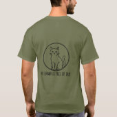 Grappige Kat - Mijn Brein Zit Vol Tabs T-Shirt (Achterkant)