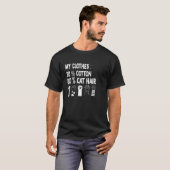 grappige kat mijn kleren 80 kattenhaar t-shirt (Voorkant volledig)