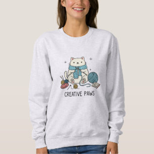 Grappige kat Minimal Whiskers Tekening Gezellige S Trui